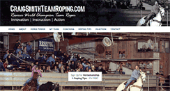 Desktop Screenshot of craigsmithteamroping.com